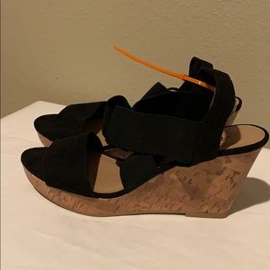 American eagle black suede  heels size 8 NWT